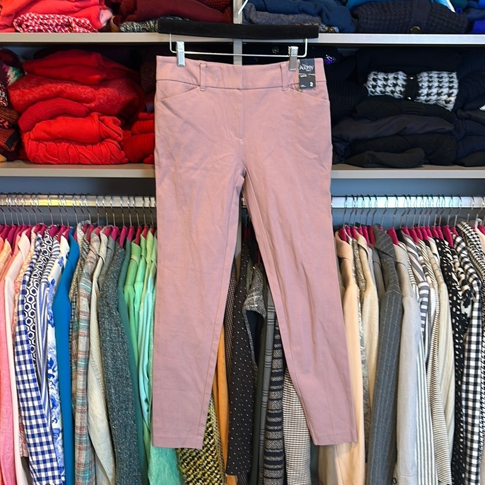New York & Co. lilac slim 4 pocket stretchy trousers size 2 NWOT